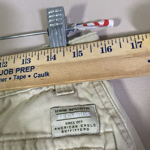 American Eagle Cargo Shorts Mens 33 Utility Classic Tan Streetwear Baggy Y2K - Picture 11 of 14